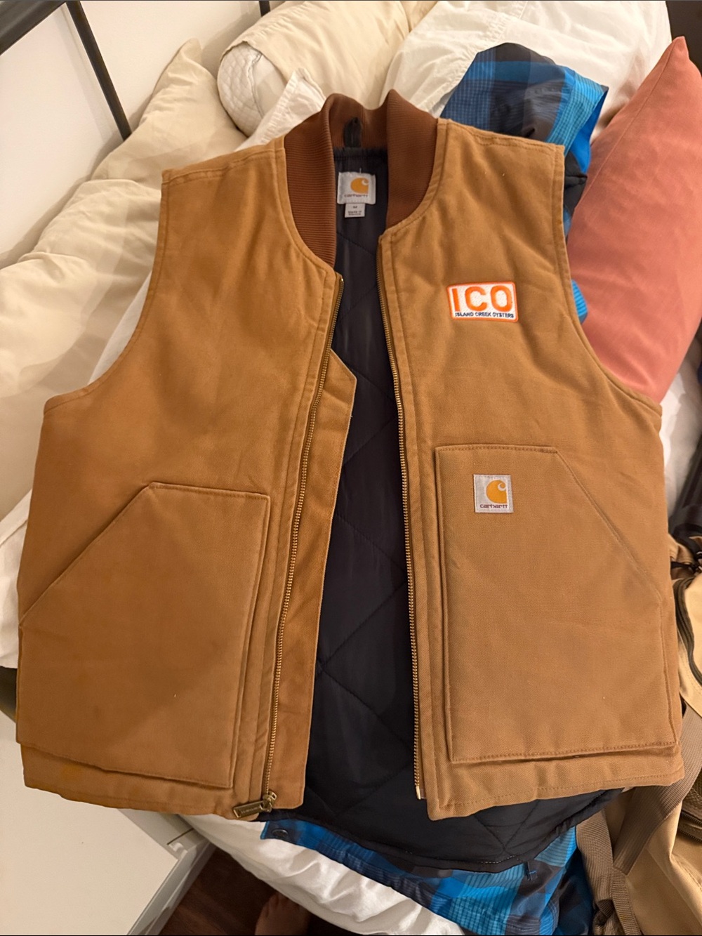 Carhartt Island Creek Oysters Canvas Quilted Vest